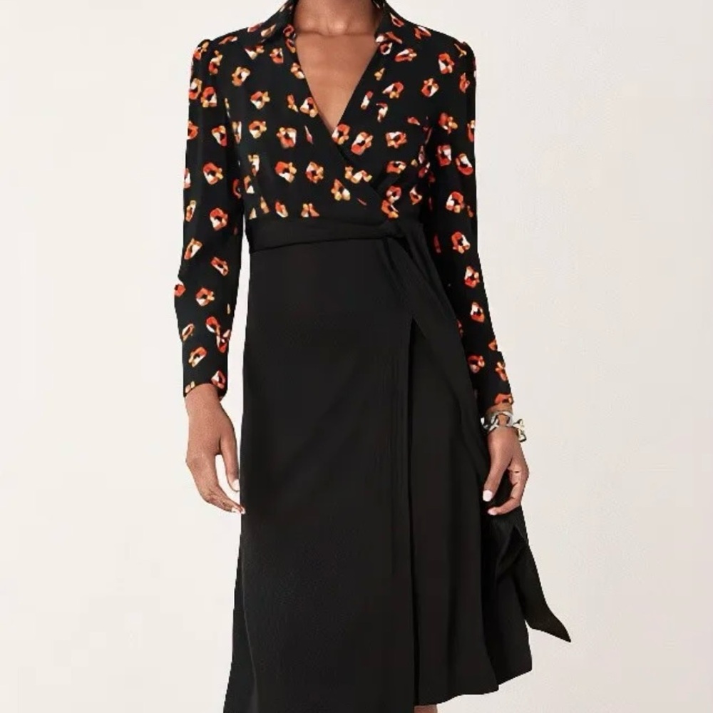 Diane Von Furstenberg Angelina floral wrap dress size extra small